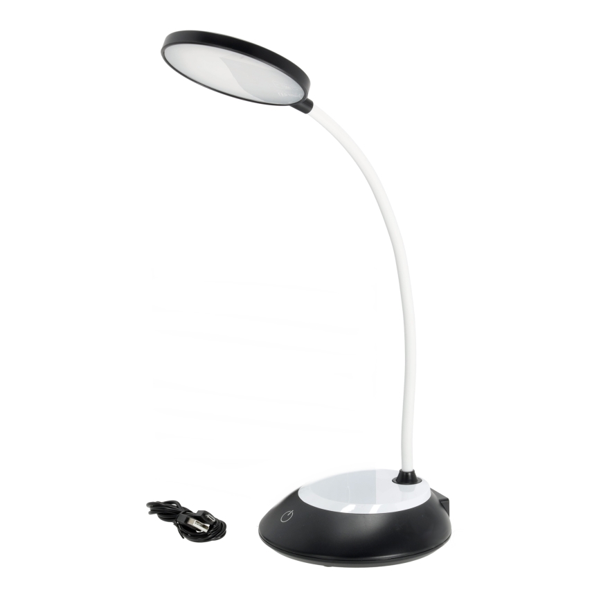 LED Dimbare oplaadbare tafellamp VISUA LED/5W/5V 3000-5000K 1200 mAh zwart