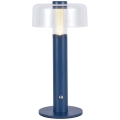 LED Dimbare oplaadbare touch tafellamp LED/1W/5V 3000K 1800 mAh blauw