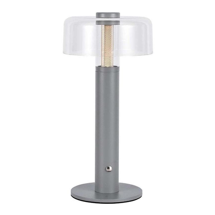 LED Dimbare oplaadbare touch tafellamp LED/1W/5V 3000K 1800 mAh grijs