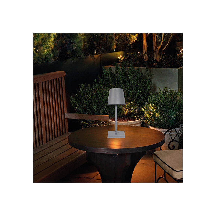LED Dimbare oplaadbare touch tafellamp LED/3,5W/5V 5200mAh grijs