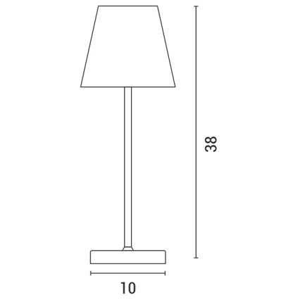 LED Dimbare oplaadbare touch tafellamp LED/3,5W/5V 5200mAh grijs