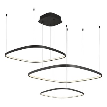 LED-dimbare pendellamp aan kabel LORENZO LED/70W/230V 3000/4000/6000K zwart + afstandsbediening