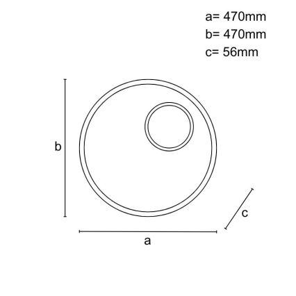 LED Dimbaar plafondlamp LED/65W/230V 3000-6500K bruin + afstandsbediening