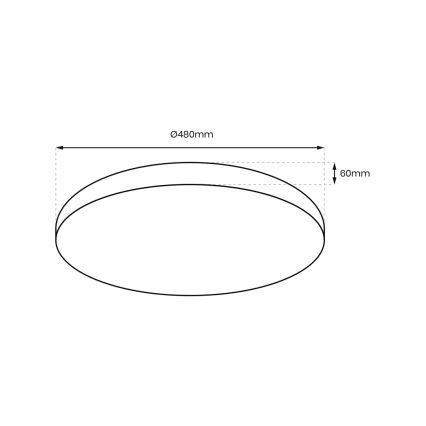 LED dimbare plafondlamp ALLISTER LED/50W/230V 3000-6000K + afstandsbediening