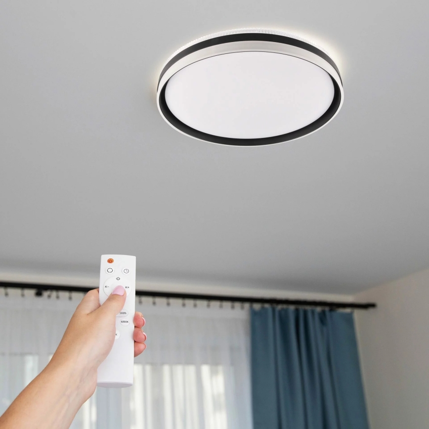 LED Dimbaar Badkamer Plafondlamp BARBARA LED/72W/230V Ø 48,5 cm 3000-6000K IP44 + afstandsbediening