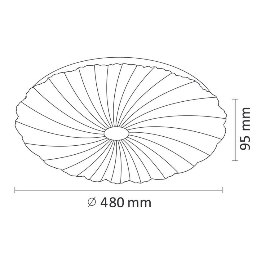 LED Dimbaar Plafondlamp FLOWER LED/36W/230V + afstandsbediening