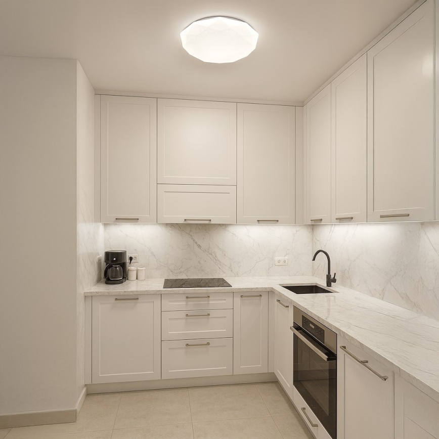 LED-dimbare plafondlamp HEX LED/72W/230V 3000–6000K Ø 50 cm wit + afstandsbediening