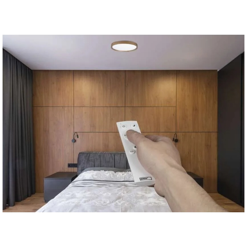 LED dimbare plafondlamp ILVI LED/30W/230V 2700-6500K Ø 40 cm beige + afstandsbediening