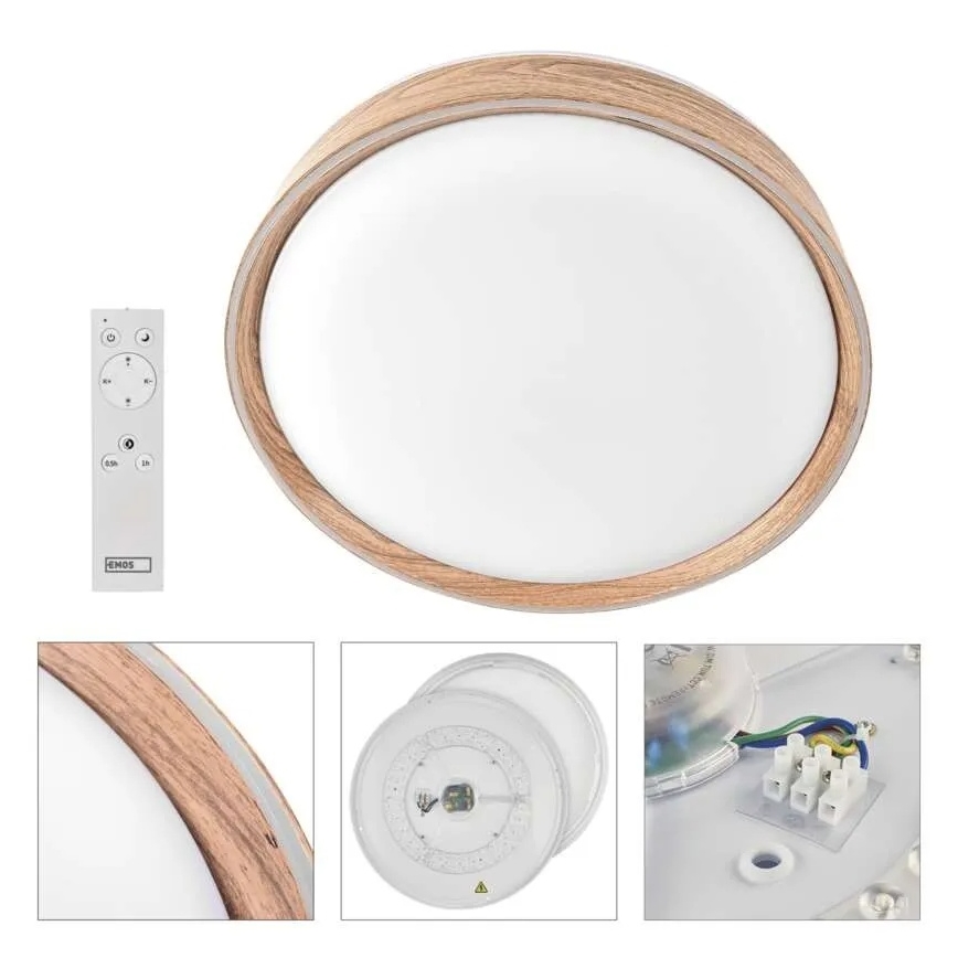 LED dimbare plafondlamp ILVI LED/30W/230V 2700-6500K Ø 40 cm beige + afstandsbediening