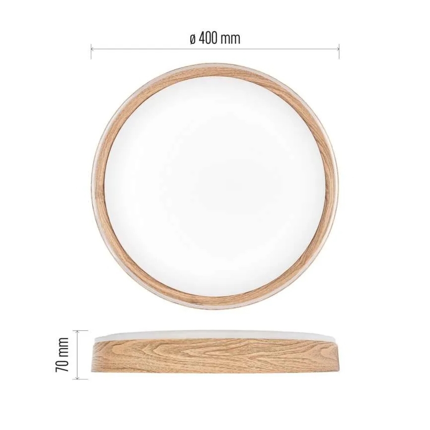 LED dimbare plafondlamp ILVI LED/30W/230V 2700-6500K Ø 40 cm beige + afstandsbediening