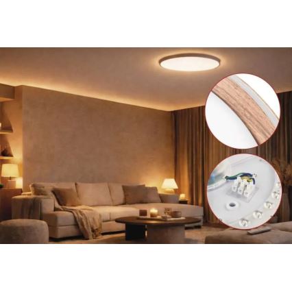 Dimbare LED-plafondlamp ILVI LED/45W/230V 2700-6500K Ø 50 cm beige + afstandsbediening
