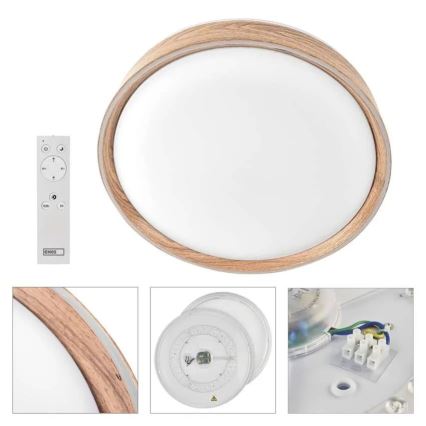Dimbare LED-plafondlamp ILVI LED/45W/230V 2700-6500K Ø 50 cm beige + afstandsbediening