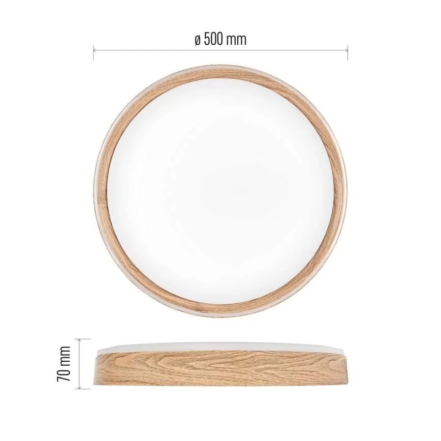 Dimbare LED-plafondlamp ILVI LED/45W/230V 2700-6500K Ø 50 cm beige + afstandsbediening