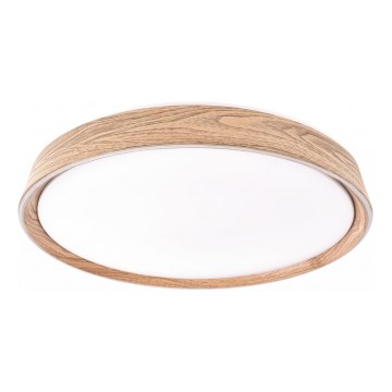 LED-dimbare plafondlamp ILVI LED/45W/230V 2700-6500K Ø 50 cm houtdecor + afstandsbediening