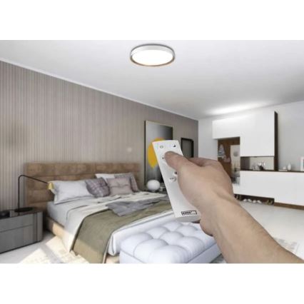 Dimbare LED plafondlamp ILVI LED/45W/230V 2700-6500K Ø 50 cm wit/beige + afstandsbediening