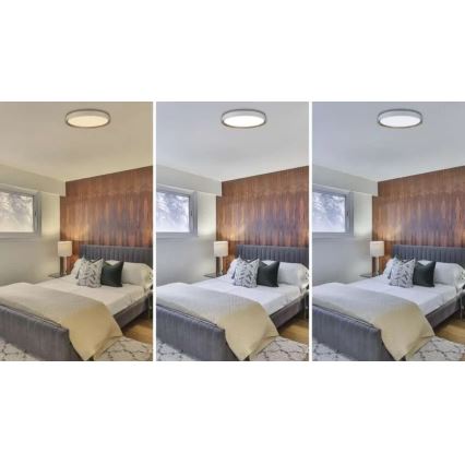 Dimbare LED plafondlamp ILVI LED/45W/230V 2700-6500K Ø 50 cm wit/beige + afstandsbediening