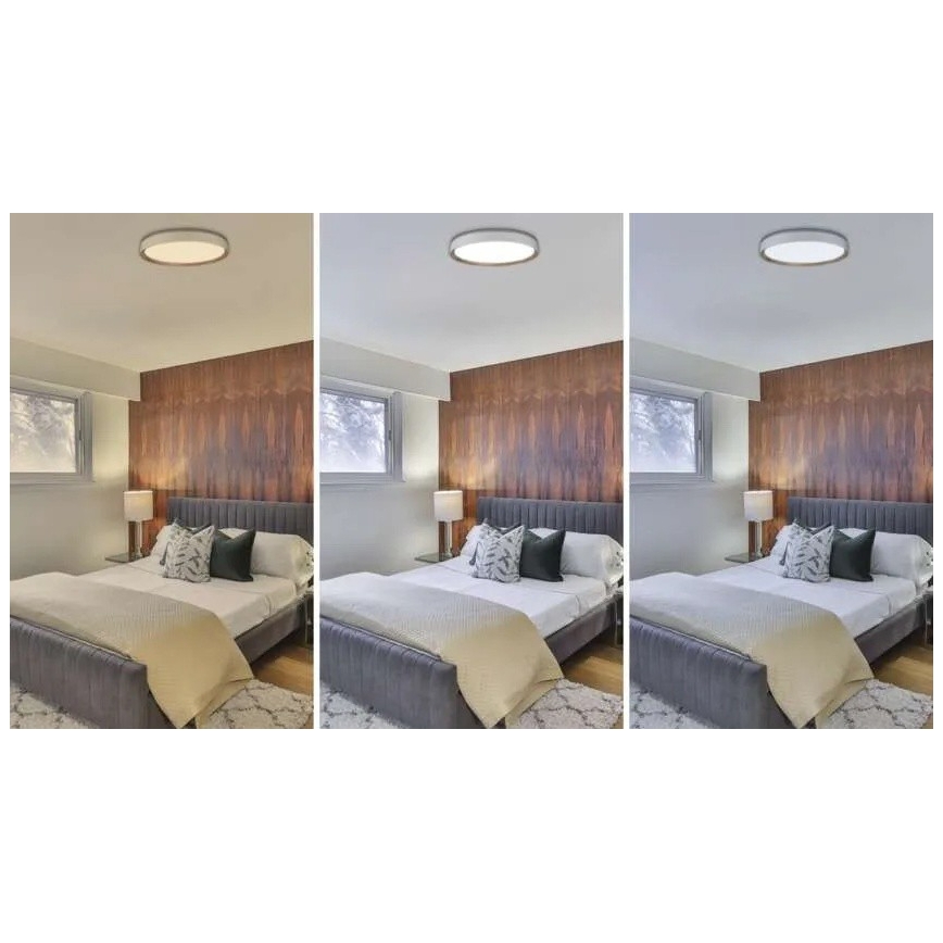 Dimbare LED plafondlamp ILVI LED/45W/230V 2700-6500K Ø 50 cm wit/beige + afstandsbediening