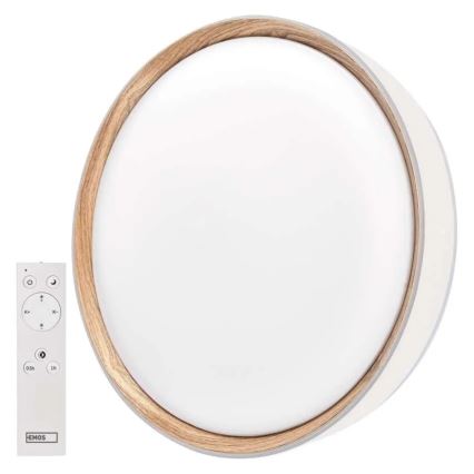 Dimbare LED plafondlamp ILVI LED/45W/230V 2700-6500K Ø 50 cm wit/beige + afstandsbediening