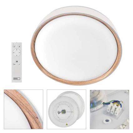 Dimbare LED plafondlamp ILVI LED/45W/230V 2700-6500K Ø 50 cm wit/beige + afstandsbediening