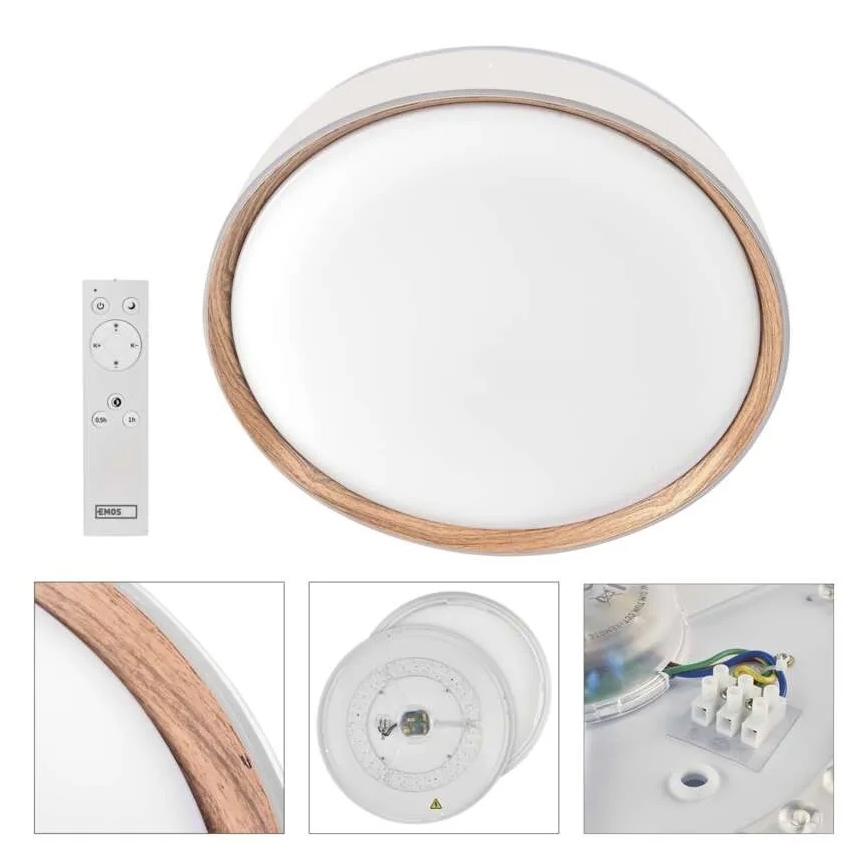 Dimbare LED plafondlamp ILVI LED/45W/230V 2700-6500K Ø 50 cm wit/beige + afstandsbediening