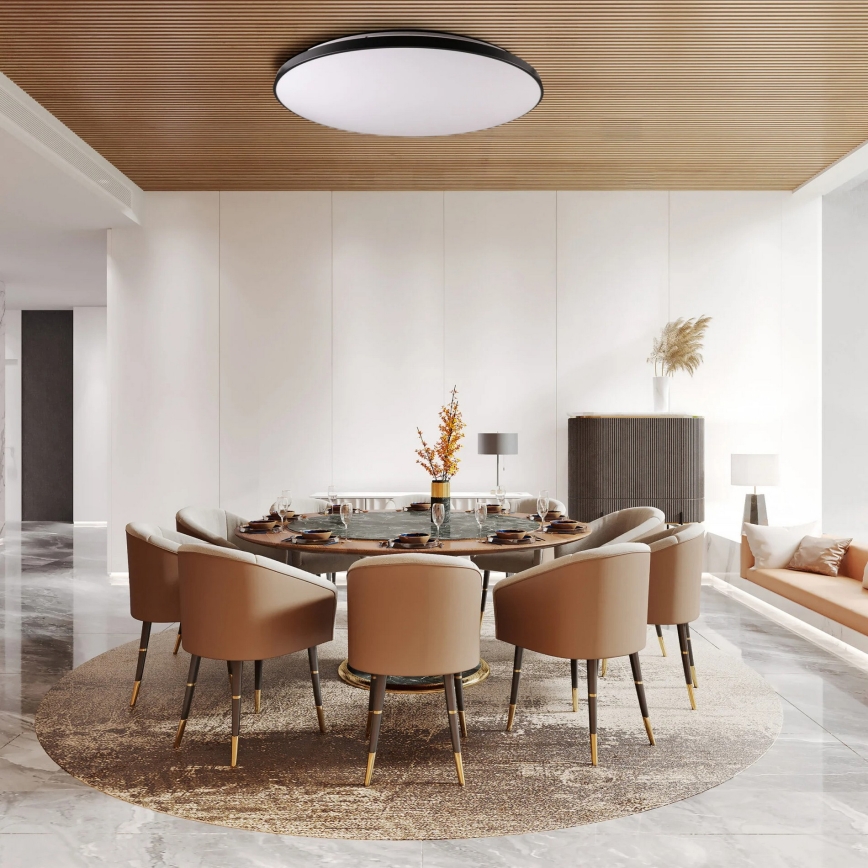 LED dimbare plafondlamp KERN LED/100W/230V 3000/4000/6000K Ø 100 cm zwart + afstandsbediening