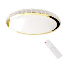 LED dimbare plafondlamp LAYLA LED/33W/230V 3000/4000/6000K goud + afstandsbediening