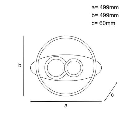 LED dimbare plafondlamp LED/105W/230V 3000-6500K + afstandsbediening