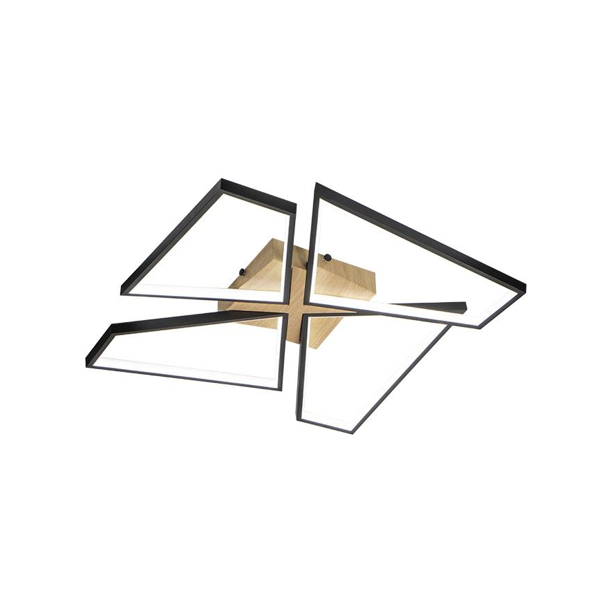 LED Dimbaar Plafondlamp LED/115W/230V 3000-6500K bruin/zwart + afstandsbediening