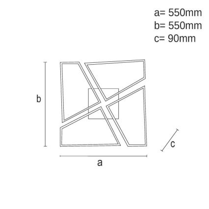 LED Dimbaar Plafondlamp LED/115W/230V 3000-6500K bruin/zwart + afstandsbediening