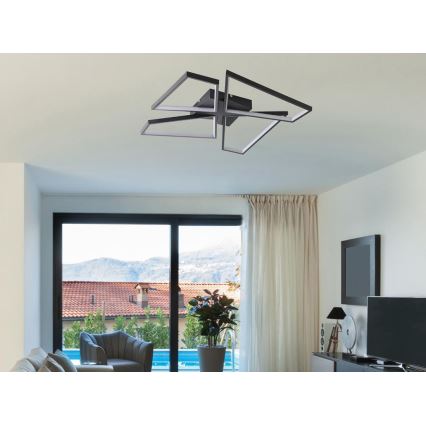 LED Dimbaar Plafondlamp LED/115W/230V 3000-6500K zwart + afstandsbediening