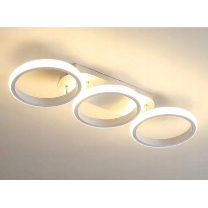 Dimbare LED plafondlamp LED/30W/230V 3000-6500K wit Wi-Fi Tuya + afstandsbediening