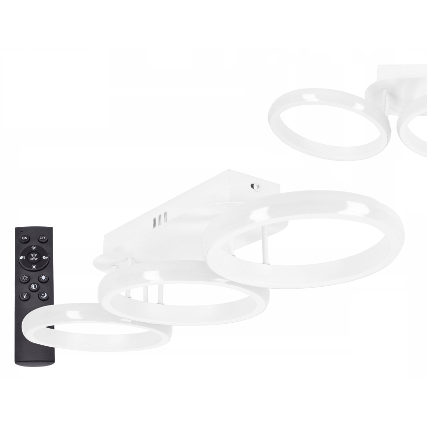 Dimbare LED plafondlamp LED/30W/230V 3000-6500K wit Wi-Fi Tuya + afstandsbediening