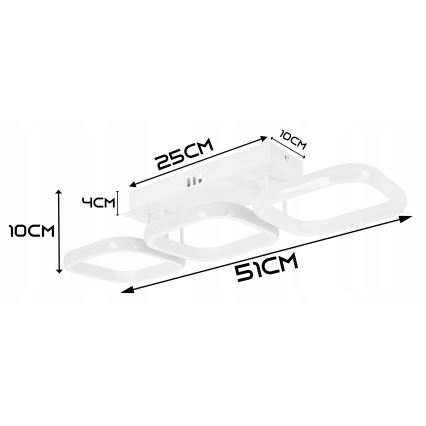 Dimbare LED-plafondlamp LED/33W/230V 3000-6500K wit Wi-Fi Tuya + afstandsbediening
