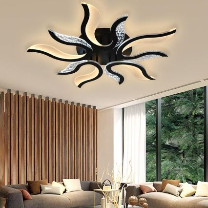 LED Dimbare Opbouwlamp LED/65W/230V 3000-6500K zwart + afstandsbediening