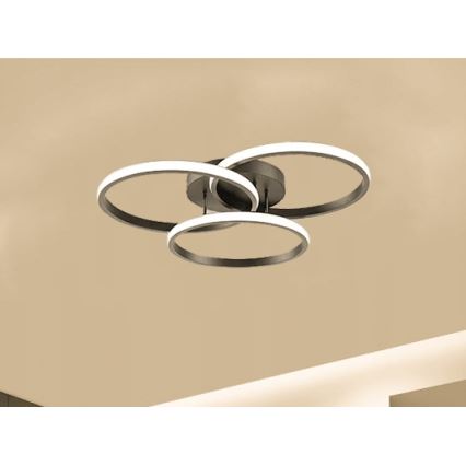 LED-dimbare plafondlamp LED/70W/230V 3000-6500K zwart + afstandsbediening