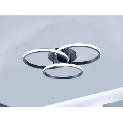 LED-dimbare plafondlamp LED/70W/230V 3000-6500K zwart + afstandsbediening