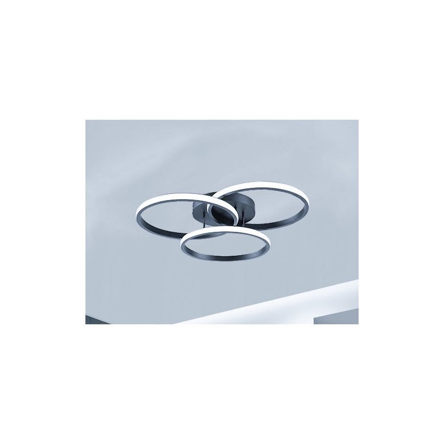 LED-dimbare plafondlamp LED/70W/230V 3000-6500K zwart + afstandsbediening