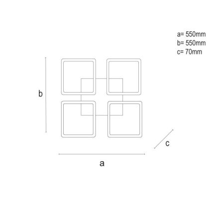 LED-dimbare plafondlamp LED/95W/230V 3000-6500K + afstandsbediening