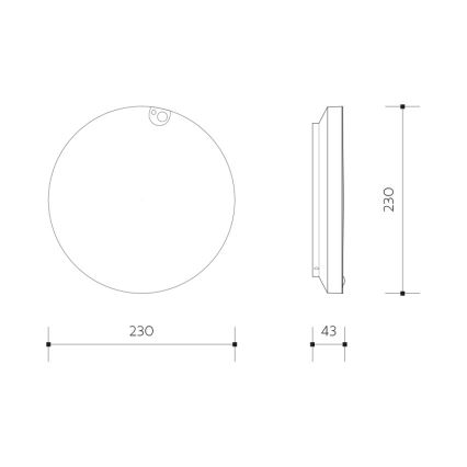 Dimbare LED-plafondlamp met bewegings- en schemersensor LED/6/12/18W/230V Ø 23 cm