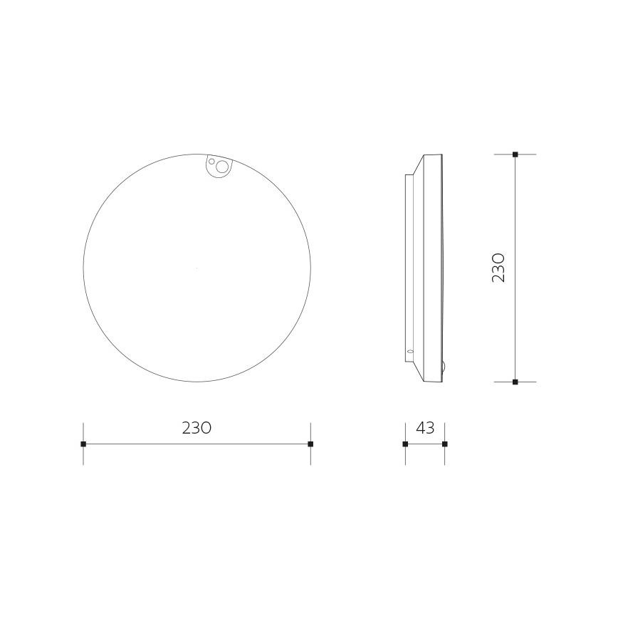 Dimbare LED-plafondlamp met bewegings- en schemersensor LED/6/12/18W/230V Ø 23 cm