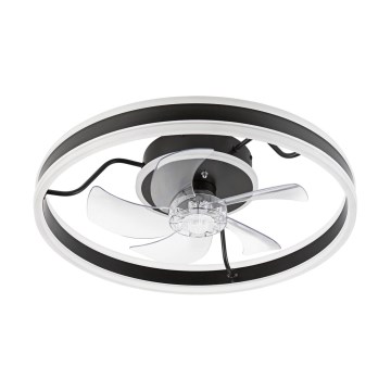 LED Dimbare plafondlamp met ventilator APOLLO LED/38W/230V zwart + afstandsbediening