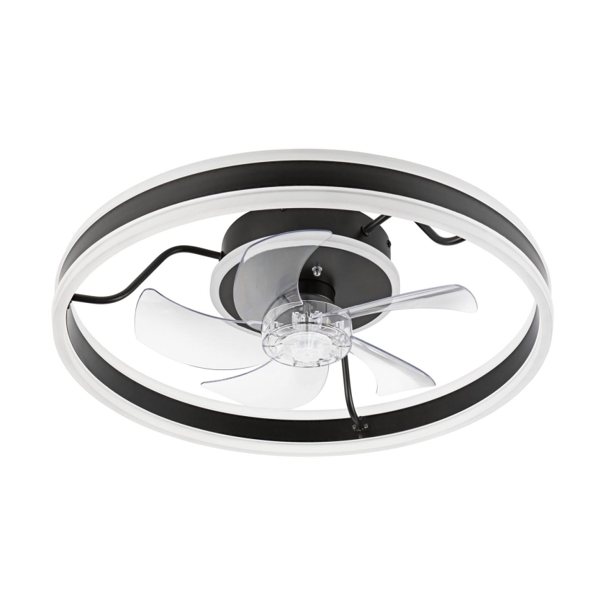 LED Dimbare plafondlamp met ventilator APOLLO LED/38W/230V zwart + afstandsbediening