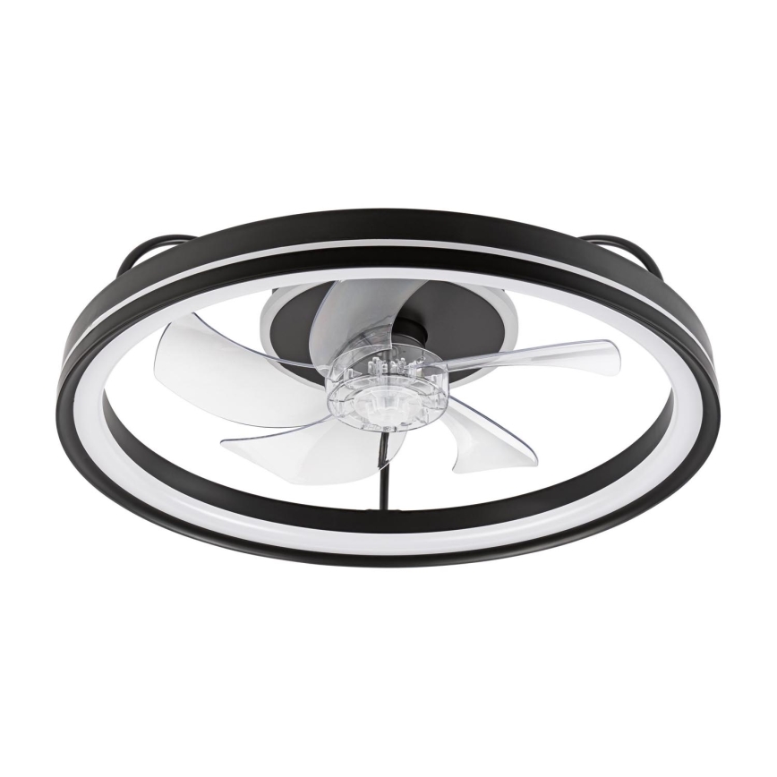 LED Dimbare plafondlamp met ventilator FARGO LED/37W/230V zwart + afstandsbediening