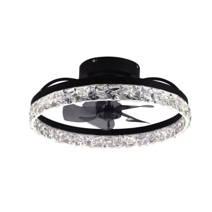 LED Dimbare plafondlamp met ventilator LED/35W/230V 3000-6500K zwart + afstandsbediening