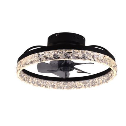 LED Dimbare plafondlamp met ventilator LED/35W/230V 3000-6500K zwart + afstandsbediening