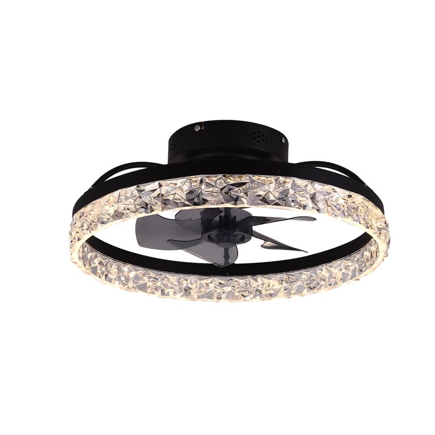 LED Dimbare plafondlamp met ventilator LED/35W/230V 3000-6500K zwart + afstandsbediening