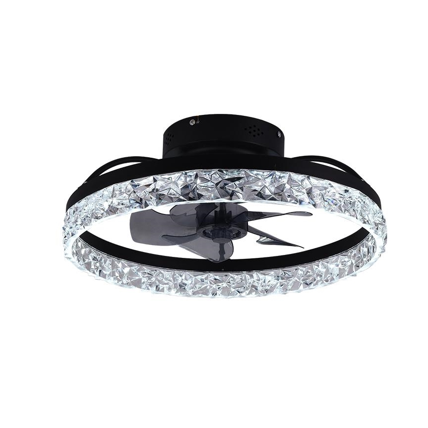 LED Dimbare plafondlamp met ventilator LED/35W/230V 3000-6500K zwart + afstandsbediening
