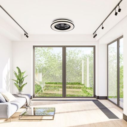 LED Dimbare plafondlamp met ventilator LED/48W/230V 3000-6500K + afstandsbediening