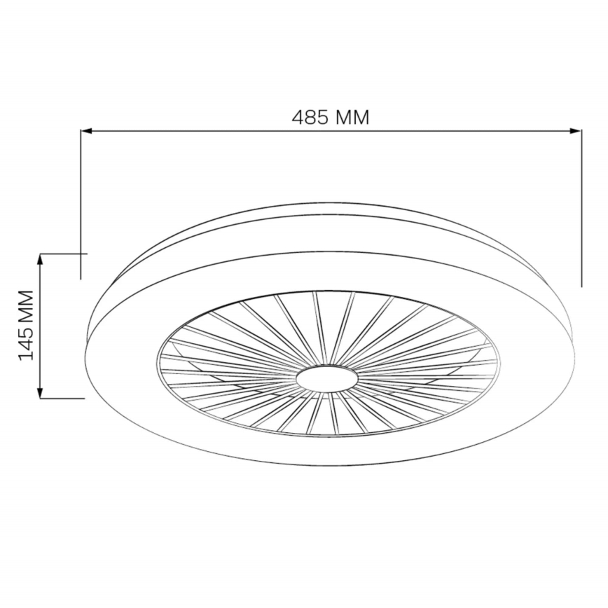 LED Dimbare plafondlamp met ventilator LED/48W/230V 3000-6500K + afstandsbediening