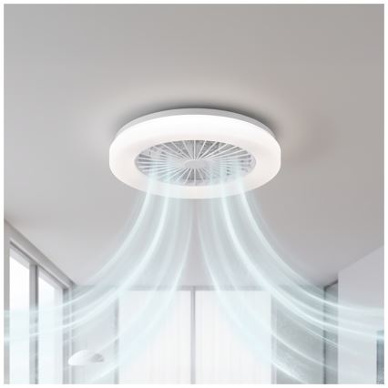 LED-dimbare plafondlamp met ventilator VENTELUX LED/24W/230V 3000/4000/6500K Ø 45 cm wit + afstandsbediening
